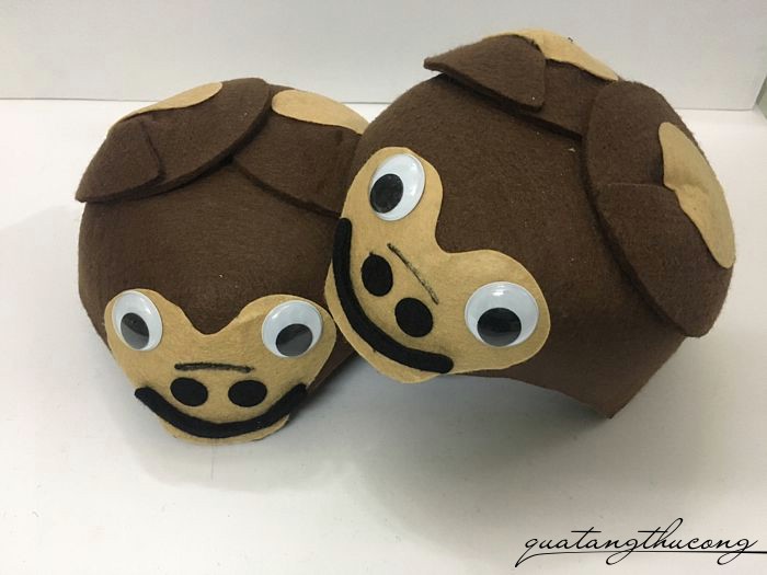 Nón hóa trang con khỉ màu nâu